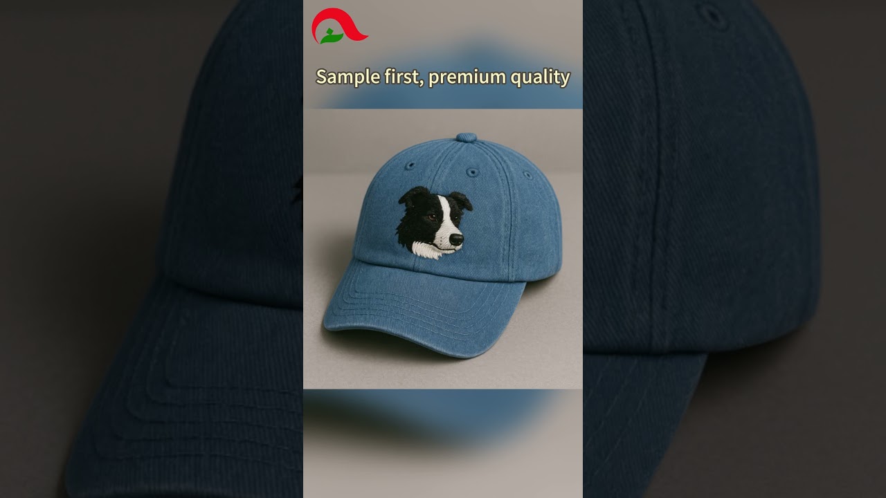 Denim Baseball Cap #baseballcap #5panelhat #wholesalecaps #customhats #customheadwear  #5panelcap