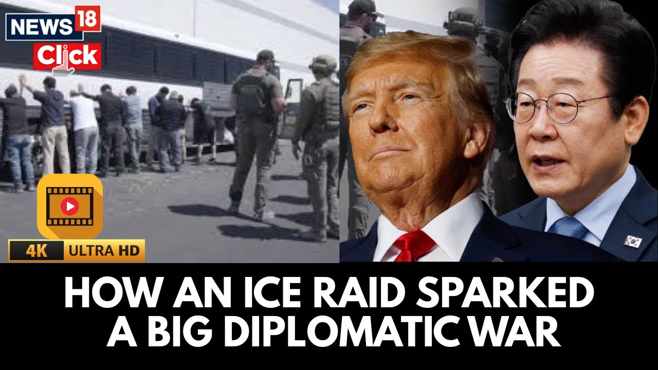 ICE Hyundai Factory Raid: Big Clash Over Chaining Of Koreans During | South Korea Slams Trump | 4K