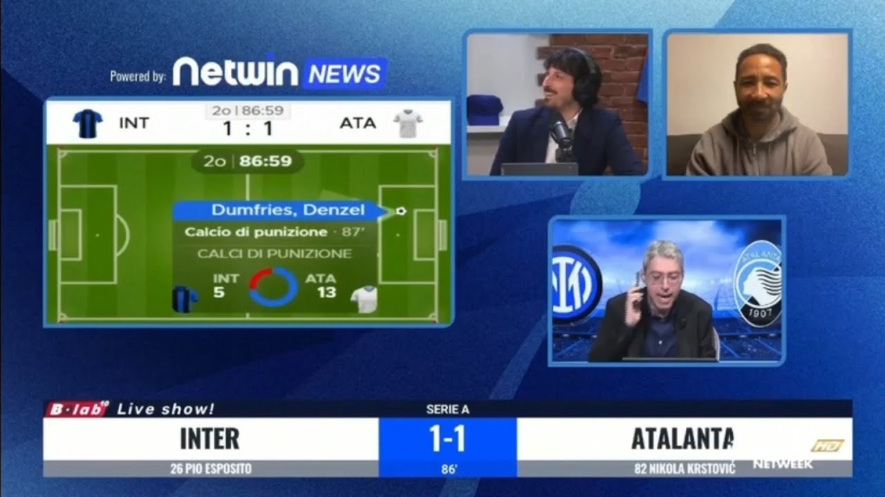 Inter-Atalanta 1-1: Garigliooo! Esposito la sblocca, negli ultimi minuti piovono errori arbitrali...