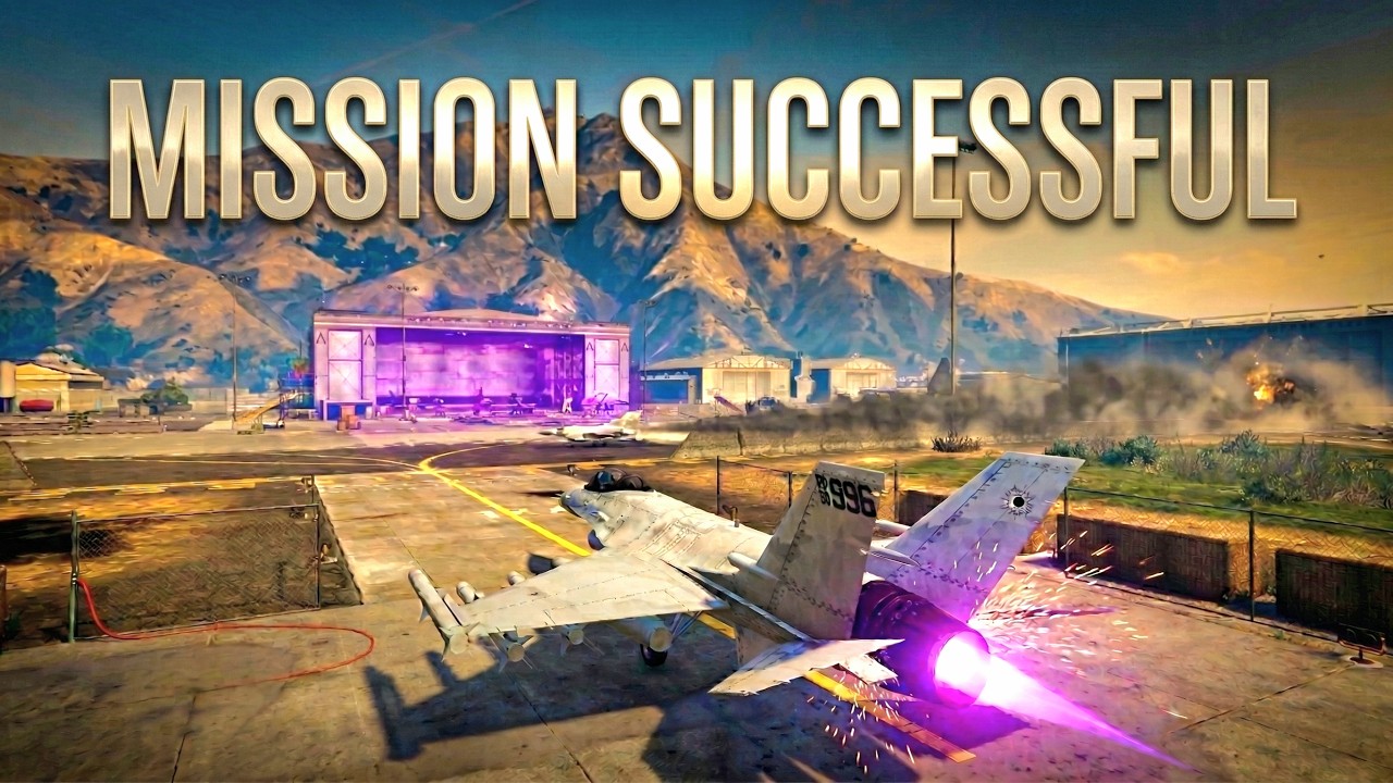 Stealing a Military Jet Successfully 😱 | GTA 5 Gameplay | GTA 5 Mission Successful