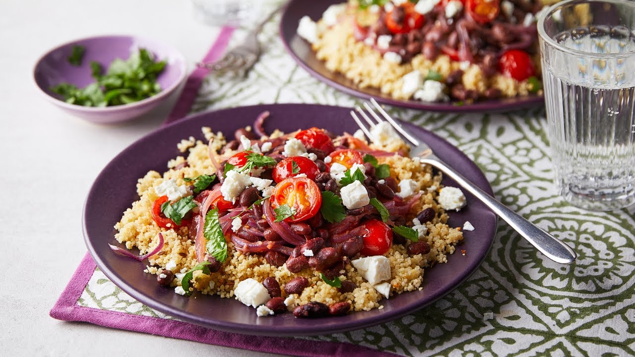 Nigella's Feta, Black Bean And Clementine Couscous