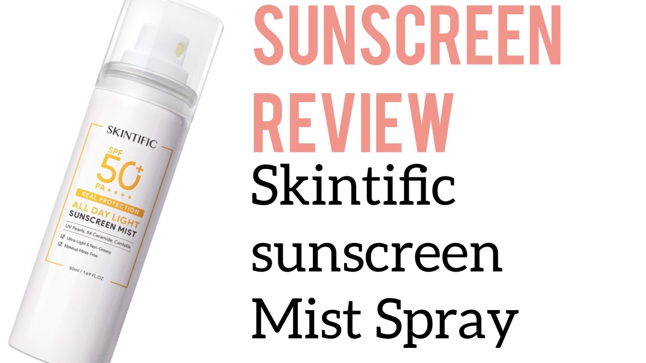 🌞 Skintific Sunscreen Mist SPF50 Pa++++  Sunscreen Review (Below UV Camera) 🌞