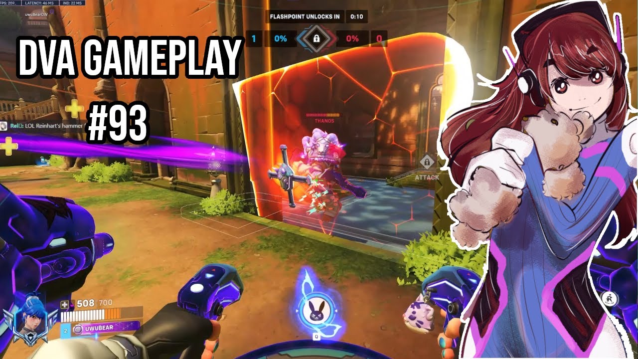 playing against a cute rein main | Overwatch 2 Dva Gameplay | Competitive 5v5