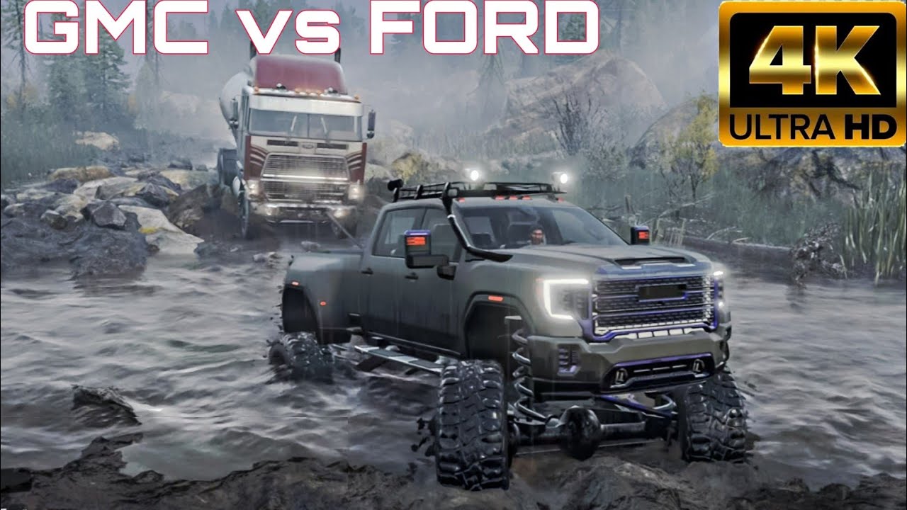 SnowRunner GMC Sierra rescue Ford CLT 9000 4K Gameplay no commentary