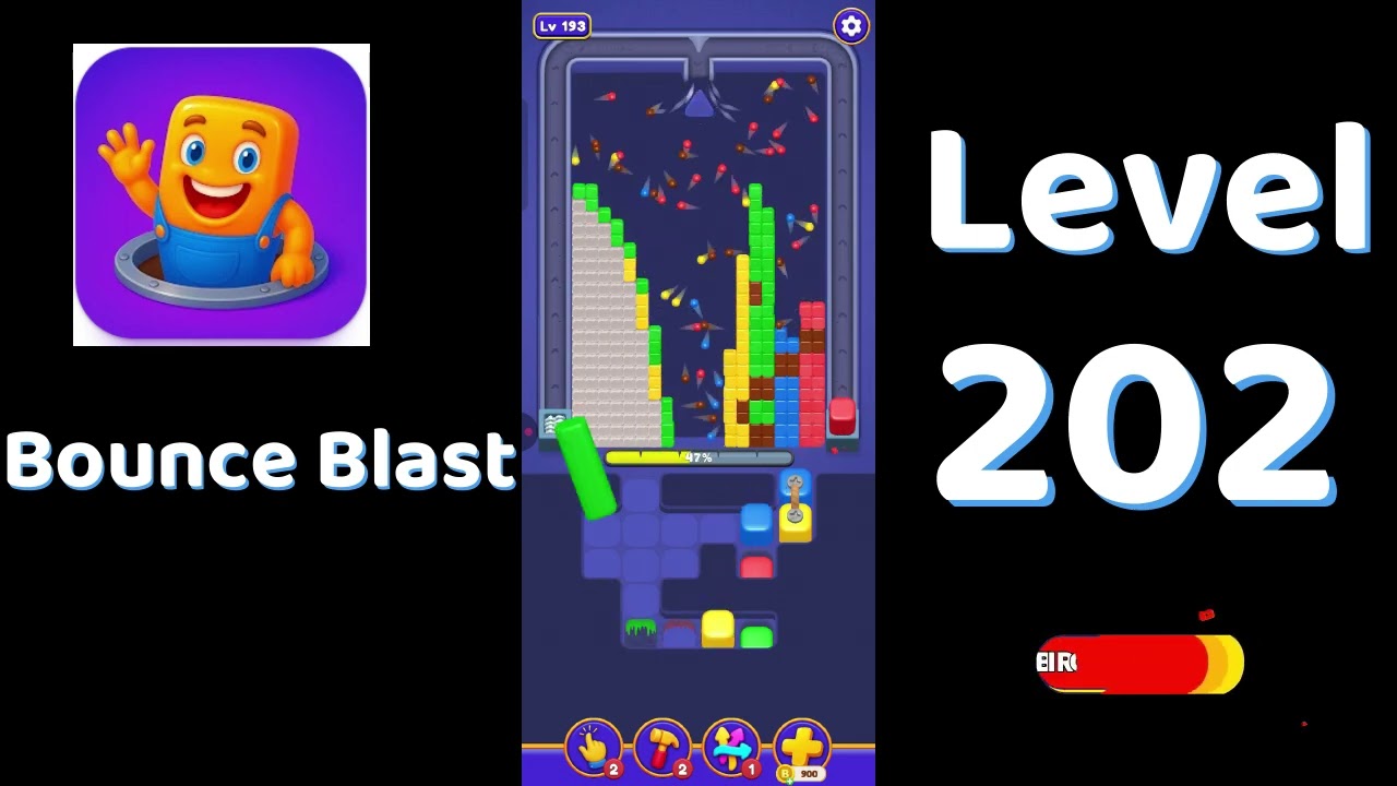Bounce Blast Level 202 Walkthrough 🎮💥 | Tricky Ball Puzzle Solution | Go Answer