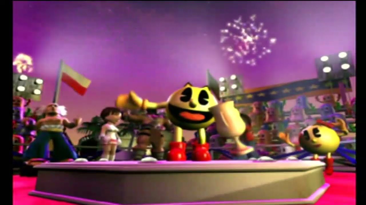 Pac-Man Fever PS2 Playthrough Finale - Decathlon Mode All Characters All Endings and Credits
