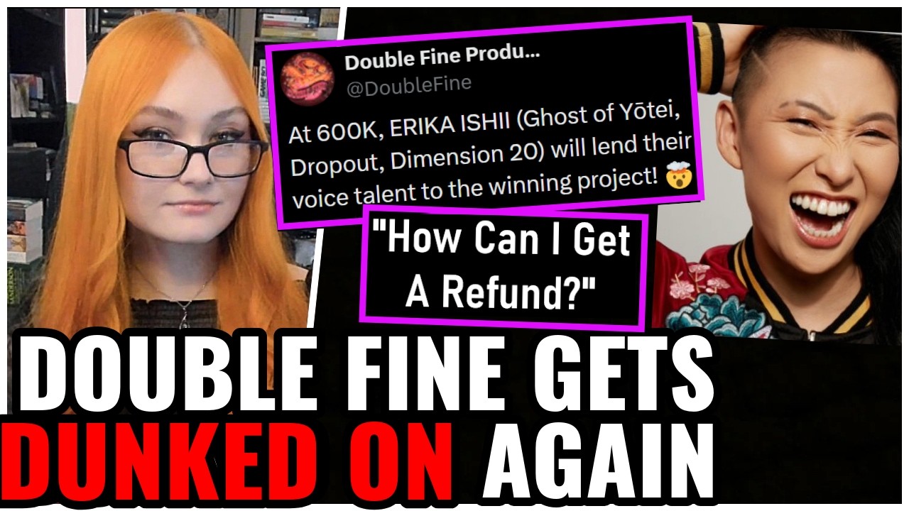 Double Fine DUNKED On For Working With Erika Ishii & Anita Sarkeesian & Begging For Cash 🤣