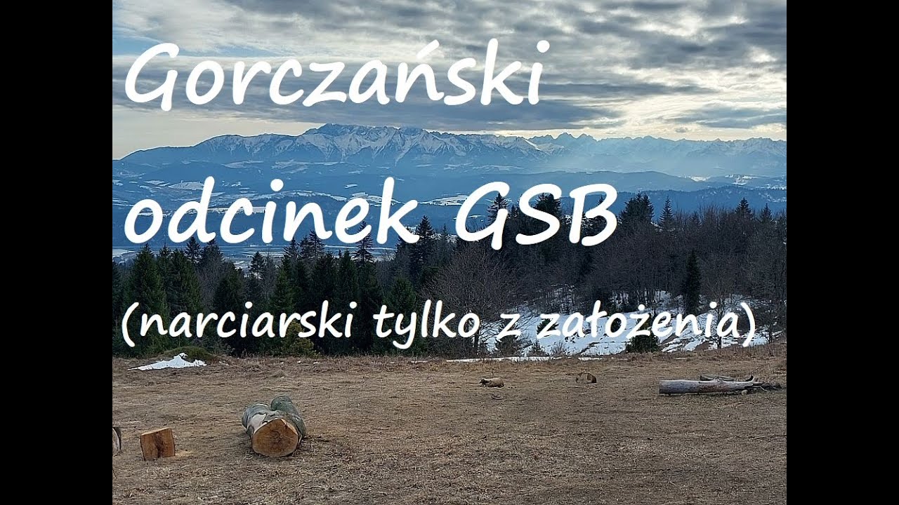 Gorczański odcinek GSB, zimowo ale niezbyt narciarsko