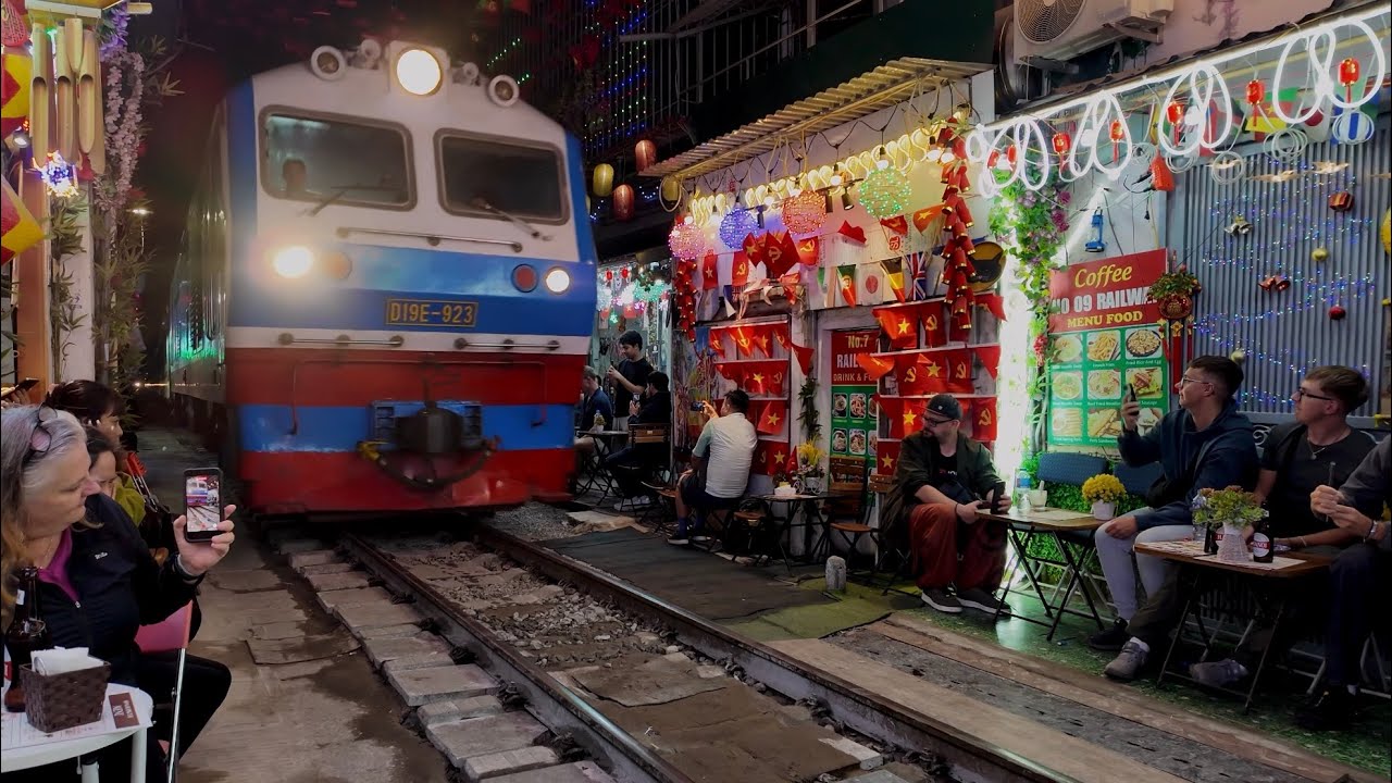 4K Raw Walk | Hanoi Train Street Vibes | The Train Was Closer Than I Expected | Vietnam