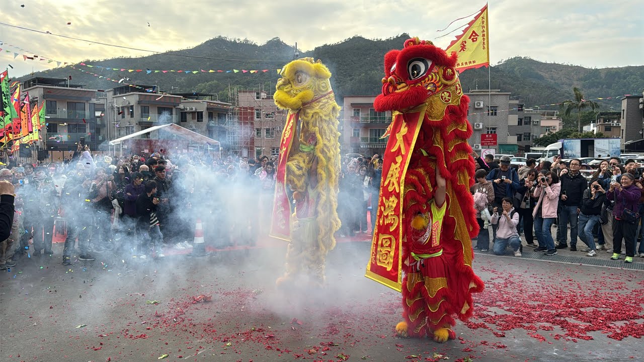 香港vlog 45 盆菜宴 & 舞獅 @河背村 8/2/2026 Lion Dance in Hong Kong