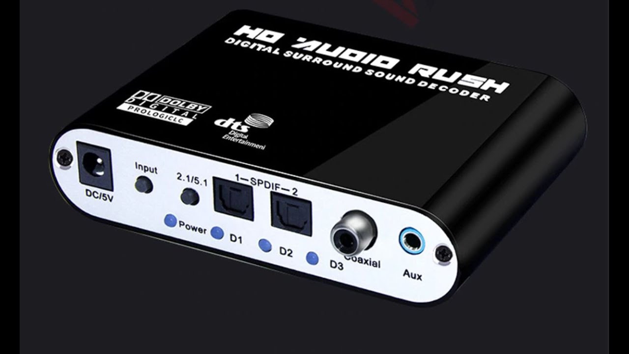 DAC 5 1/ DECODIFICADOR 5.1 / EXTRATOR DE ÁUDIO 5.1 para home theater DIY