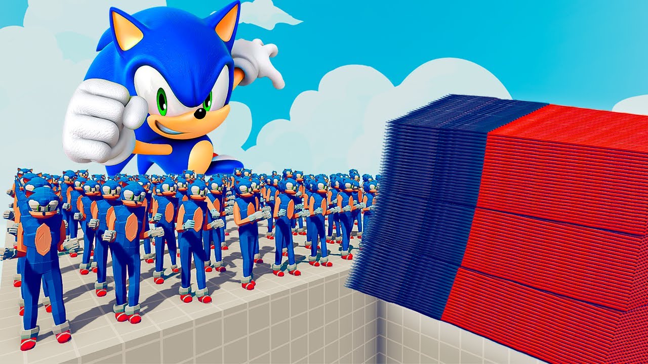 200x SONIC + 1x GIANT vs EVERY GOD - Totally Accurate Battle Simulator TABS
