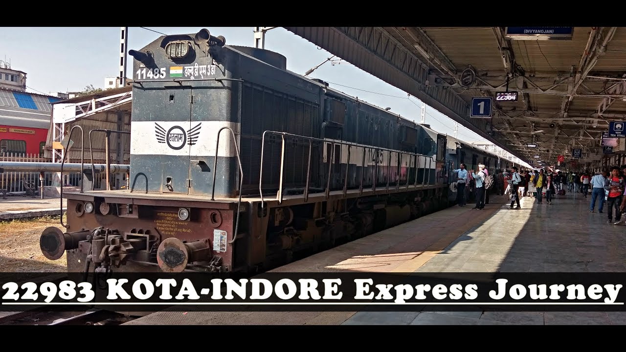 KOTA to INDORE via Ruthiyai : Complete Train Journey Highlights (Indian Railways)