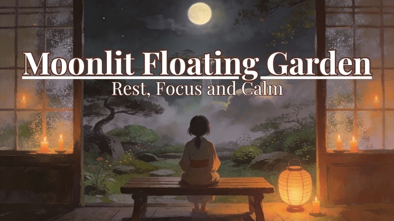Moonlit Floating Garden 🌙 Japanese Fantasy Music for Calm and Focus | 90 minutes