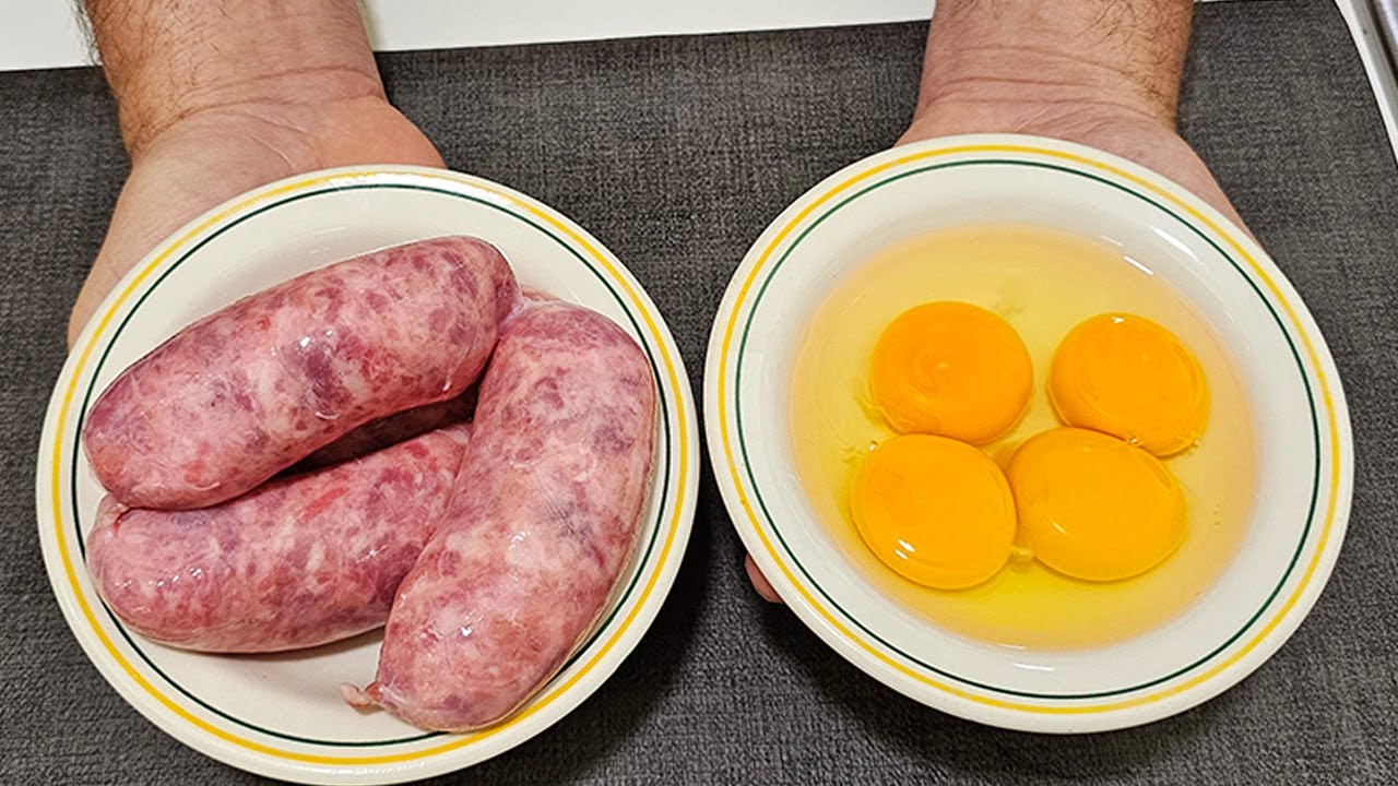 SÓ 4 OVOS E 4 LINGUIÇA TOSCANA Chefe Americano me passou a receita