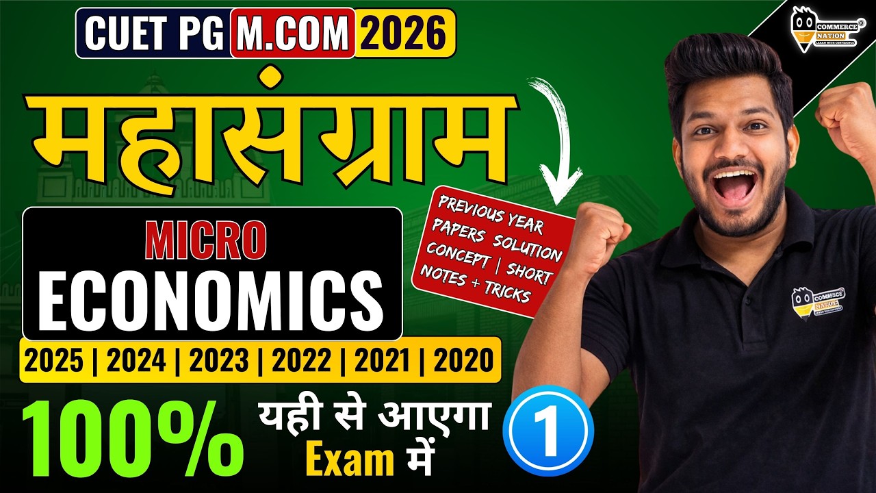 Micro Economics Previous Year Questions | CUET PG M.Com 2026  Strategy| Concept Booster + PYQ | 🔥