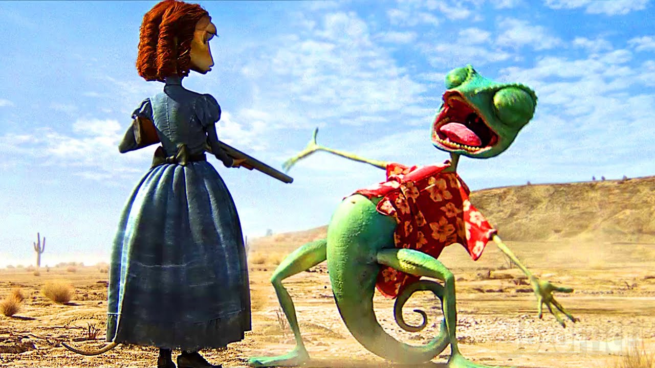 Rango, o camale&atilde;o, encontra Feij&atilde;o, a iguana | Rango | Clipe