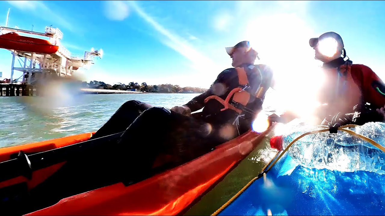 Southampton Water, Hamble River, Warsash College, Valkyrie Sea Kayak, Octane Surfski, insta360
