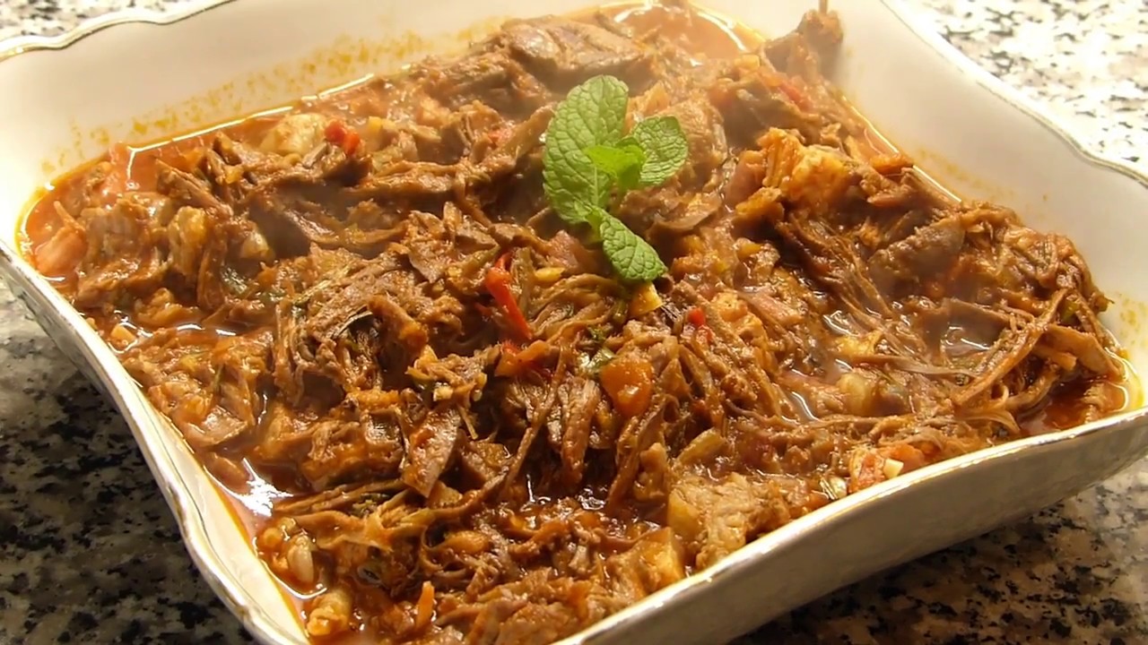 Receta cubana: Ropa Vieja con  carne de res