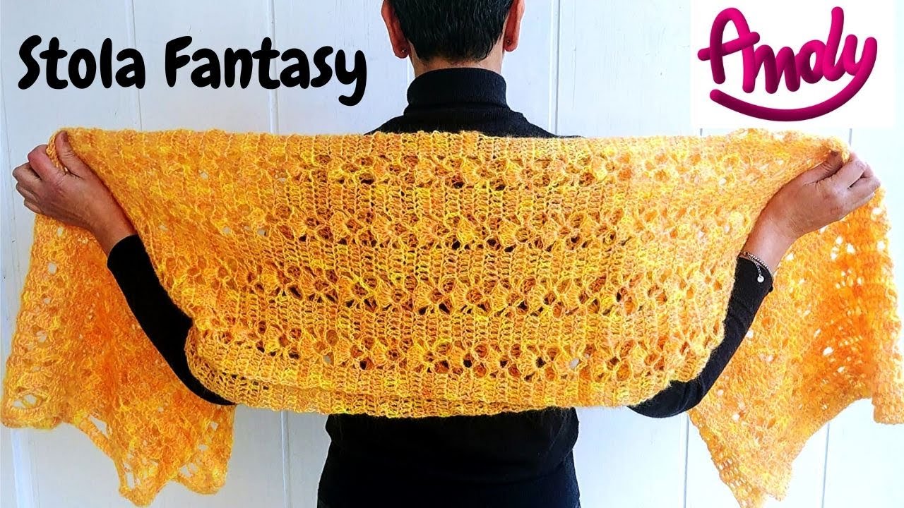 TUTORIAL Stola Sciarpa Uncinetto Fantasy