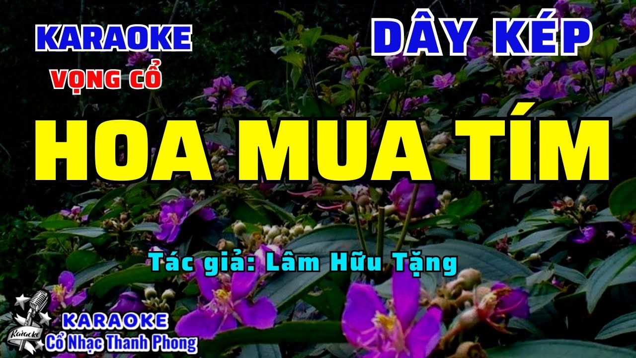 Karaoke Vọng Cổ HOA MUA TÍM | Dây Kép