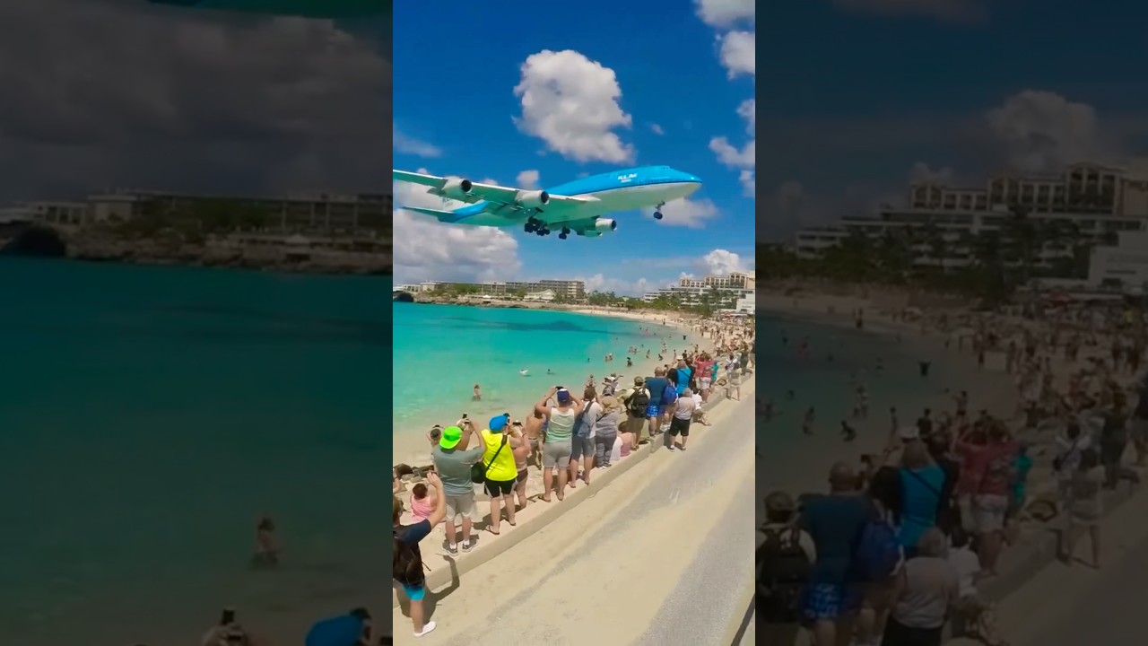 Landing in St Maarten #aviation #airport #landing