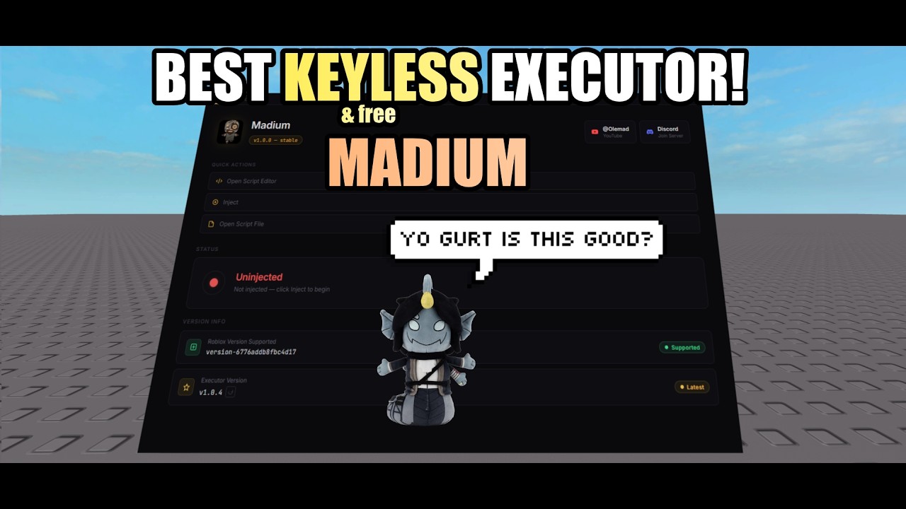 BEST KEYLESS & FREE ROBLOX EXECUTOR | MADIUM EXECUTOR SHOWCASE