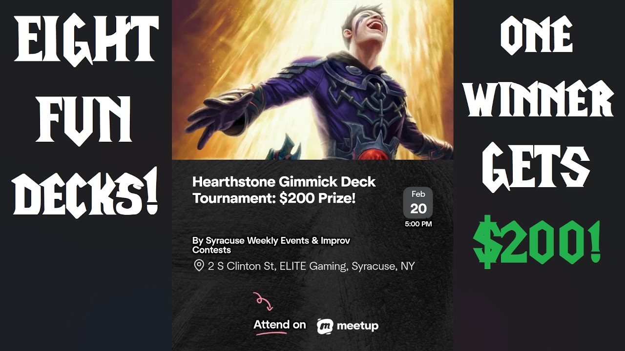 I Hosted An EPIC Hearthstone Tournament Featuring The Most FUN Decks Ever (Full Decklists & Details)