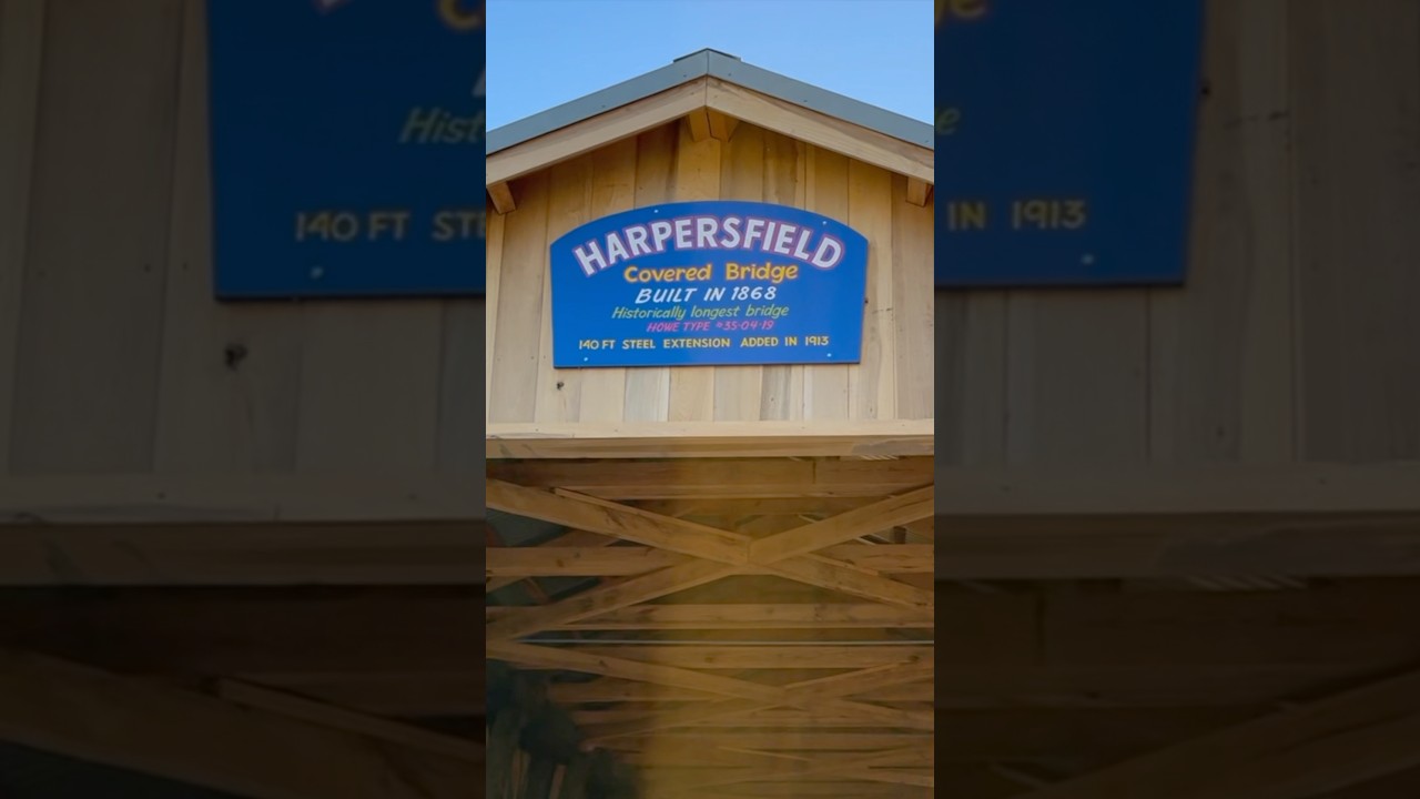 Harpersfield Covered Bridge, Northeast, OH Lake metroparks #timberframe #restoration