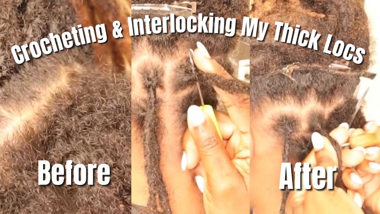 Crochet & Interlocking My Thick Locs| First Loctician Visit| Loc Journey