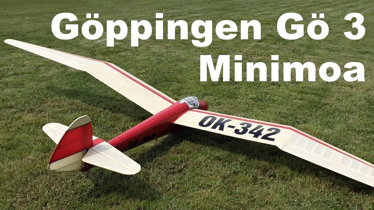 Goppingen Go 3 Minimoa, giant scale RC glider, Letovicke vleky 2019