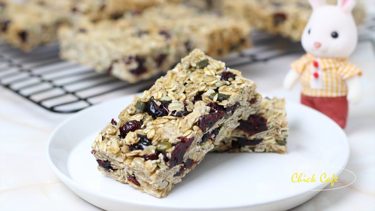 Granola bar( Bake) กราโนล่าบาร์ เเบบอบ ทำง่าย สูตรอร่อยมากกว่าเดิมค่ะ
