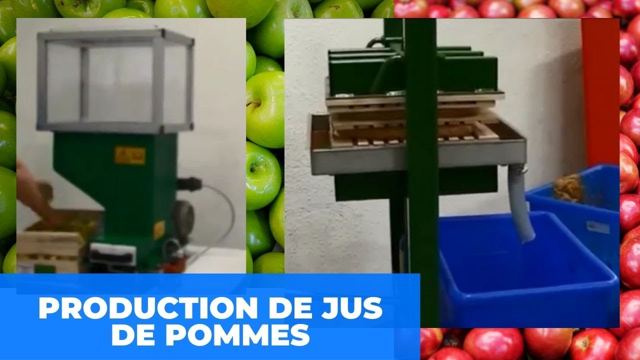 Broyeur et filtre pour fabrication de jus de pomme