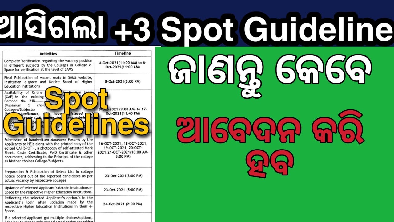 +3 Spot Guideline | Apply Spot | Annexure A Download Fill up | Plus Three Spot Caf App |  +3 Spot