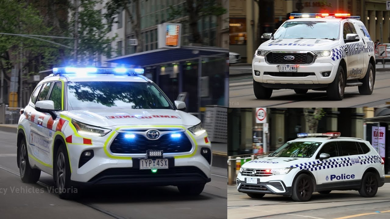 VICPOL - AV | Ambulance + Police Units Responding to Incident