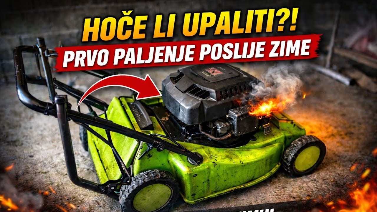 Priprema kosilice i trimera za novu sezonu. Hoce li upaliti?