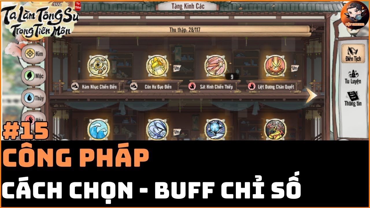 #15 [Công Pháp] Cách nâng và Chọn lựa đến Luyện Hư - Buff Chỉ Số - [Ta Làm Tông Sư Trong Tiên Môn]