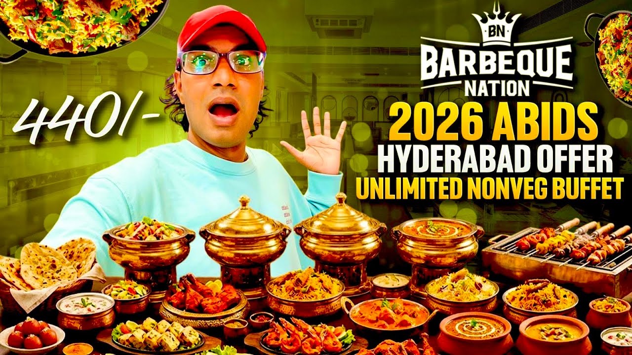 BBQ Nation @440 only Abids Hyderabad , Unlimited Non vegetarian buffet, Unlimited buffet Hyderabad 