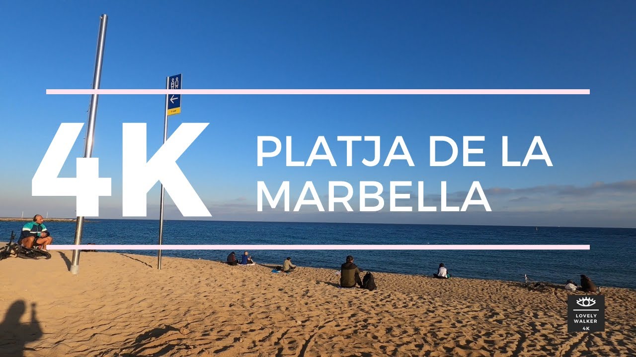 BARCELONA CITY WALK [4K] - Platja de la Marbella and Skate Park -  Spain.