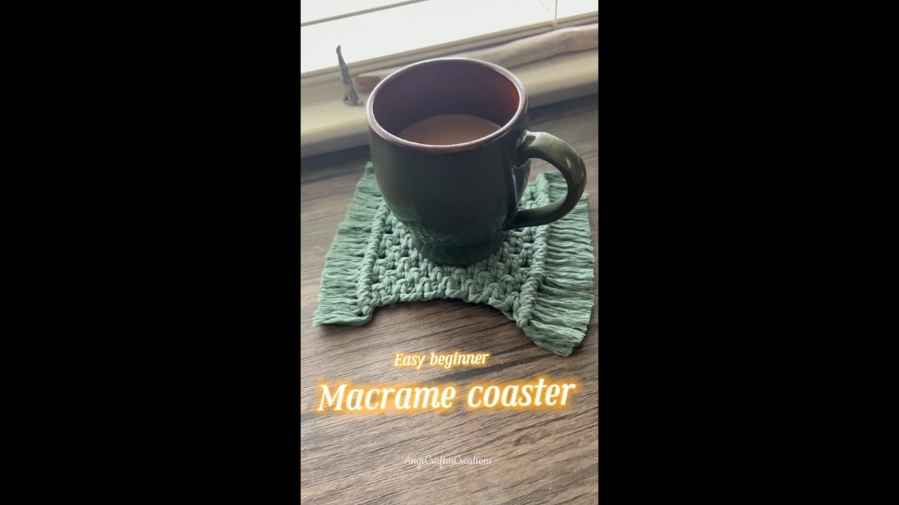Macrame Coaster Tutorial- Easy Coffee/Plant Coaster