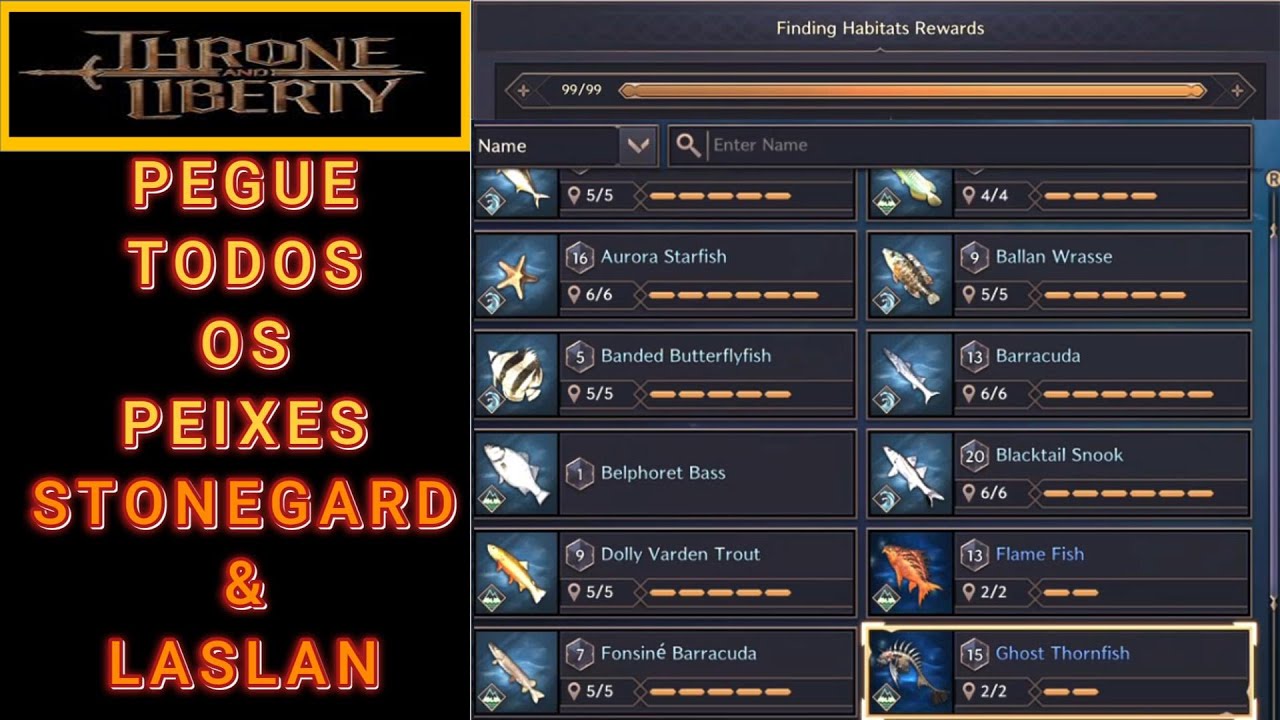 WALKTHROUGH COMPLETO DO COD&Eacute;X DE PEIXES + SPOT SECRETO - THRONE AND LIBERTY