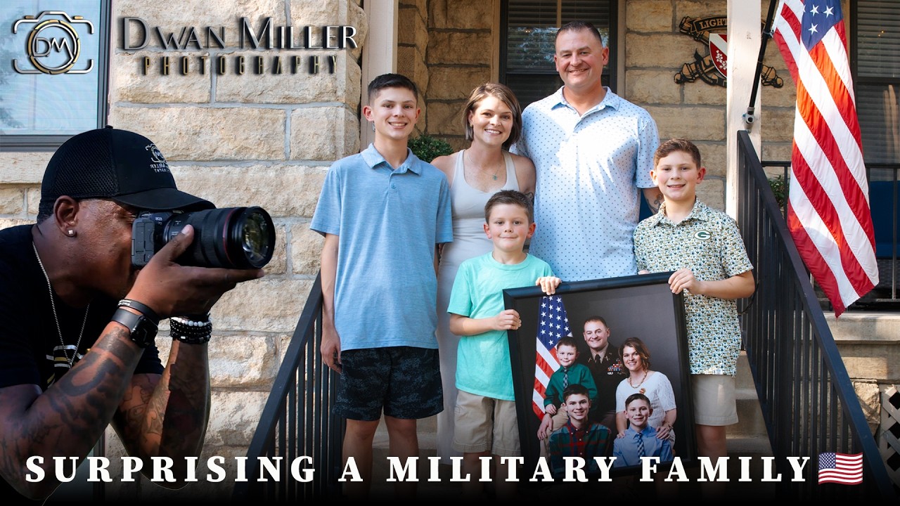 Surprising a Military Family with a Framed Family Portrait 🇺🇸