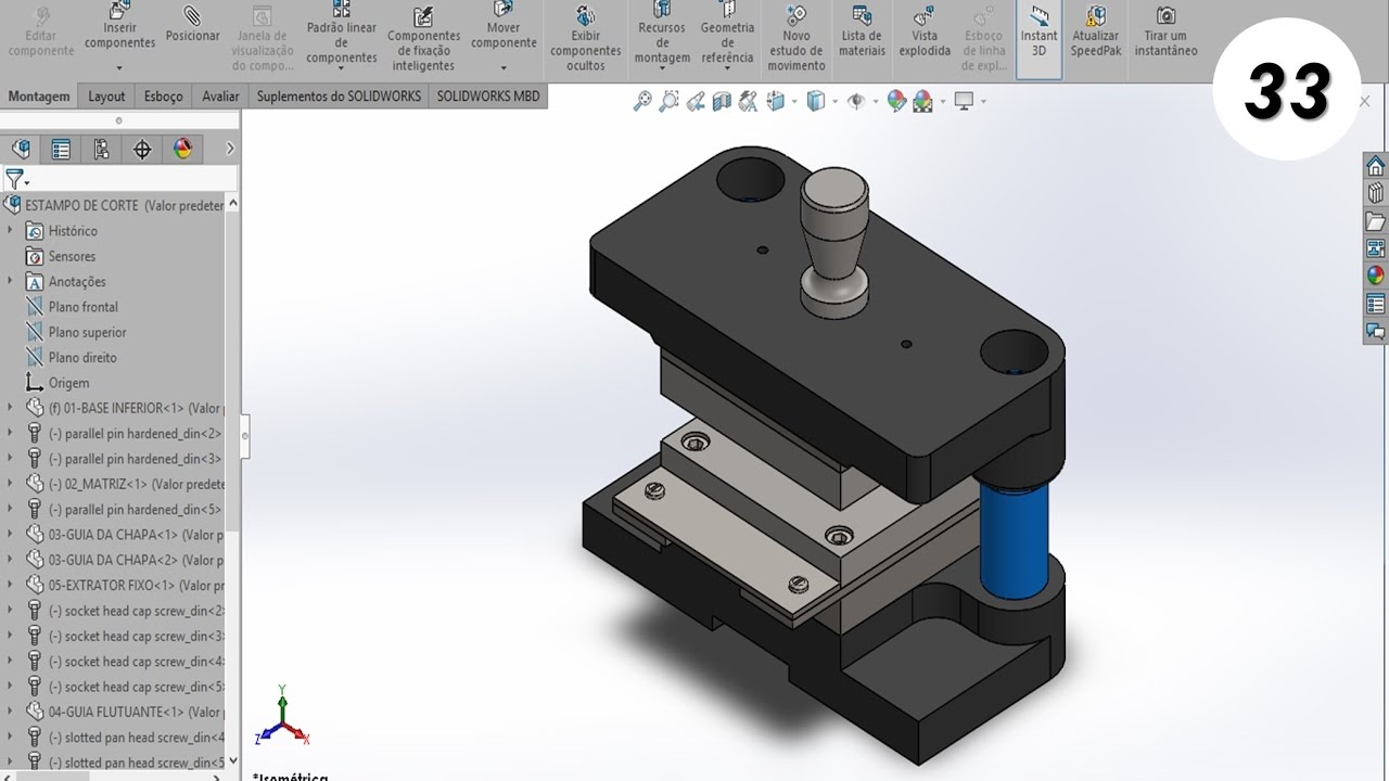 SOLIDWORKS | ESTAMPO DE CORTE | 01-BASE INFERIOR