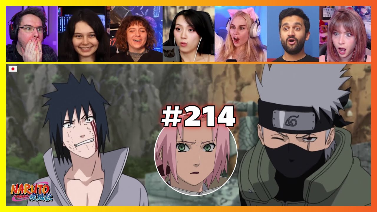 Naruto Shippuden Episode 214 | Sasuke vs Kakashi | Reaction Mashup ナルト 疾風伝