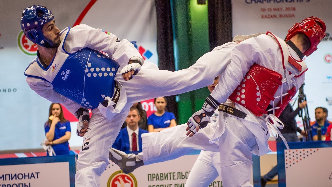Milad Beigi (AZE) vs Karol Holubowicz (POL). European Taekwondo Championships Kazan-2018