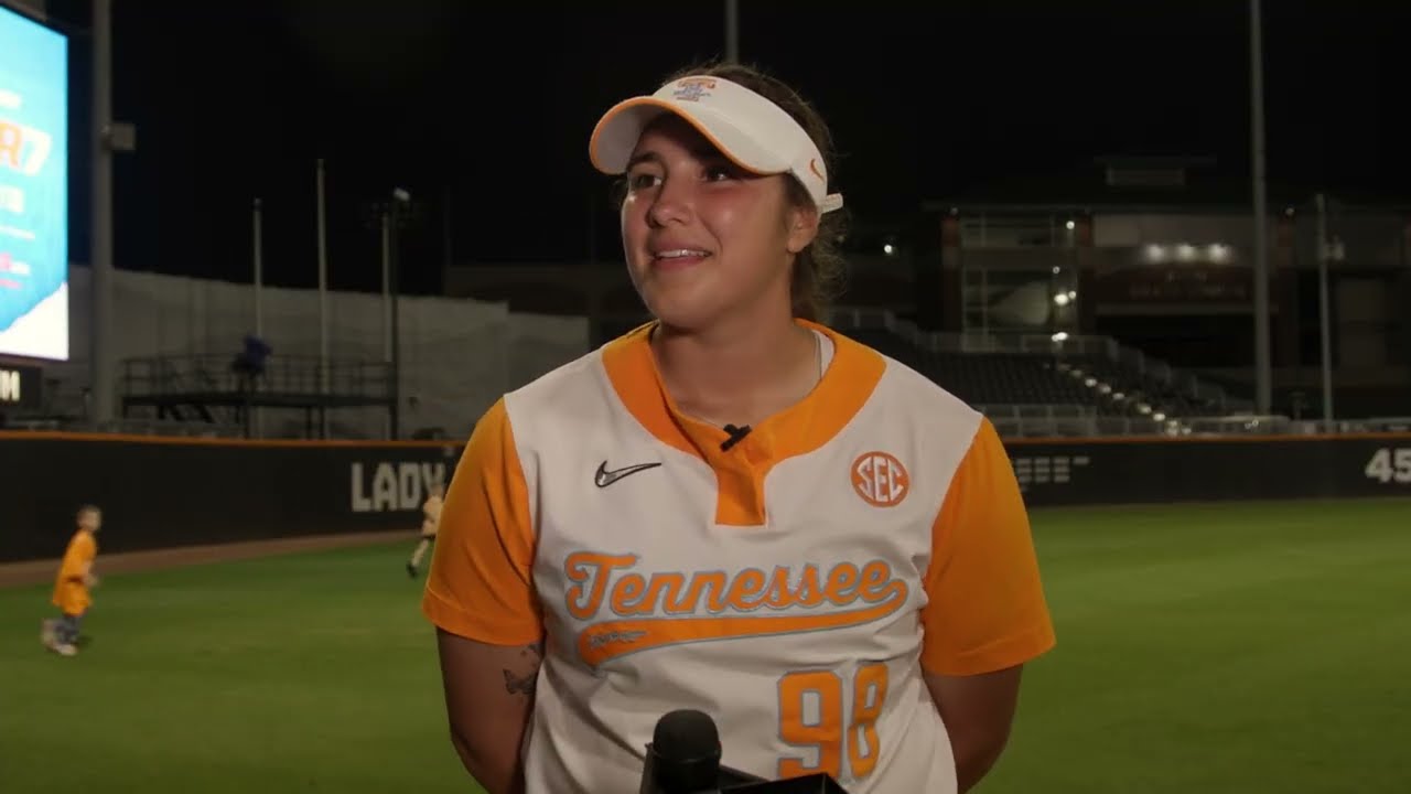Lady Vols Softball player Makenzie Butt post-game vs. LSU, March 6, 2026