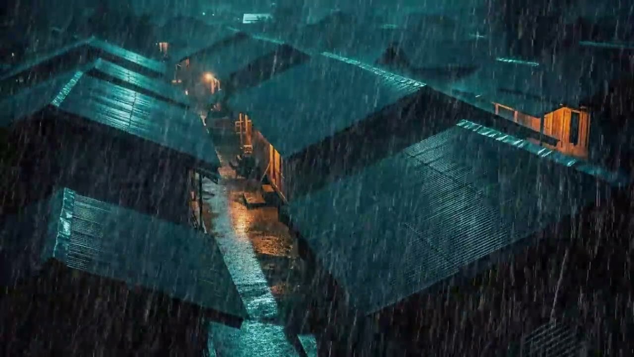 No Ads Rain Sounds for Sleeping – Tin Roof Rain & Gentle Thunder ASMR for Anxiety Relief