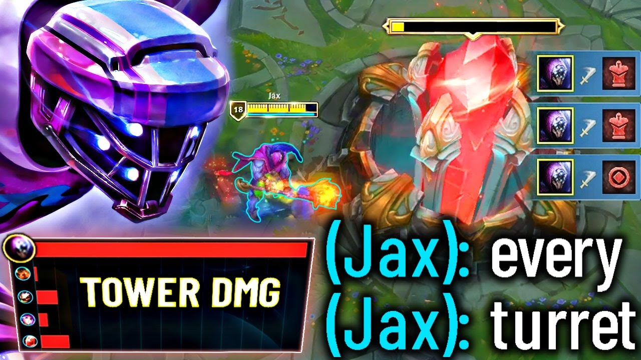 JAX DELETES EVERY TURRET... (25.400 DAMAGE TO TOWERS)
