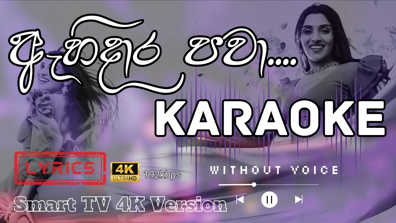 Ahi Dara Pawa | Karaoke with Lyrics |  (ඇහි දාර පවා) | Thanura Madugeeth | Official Karaoke Video