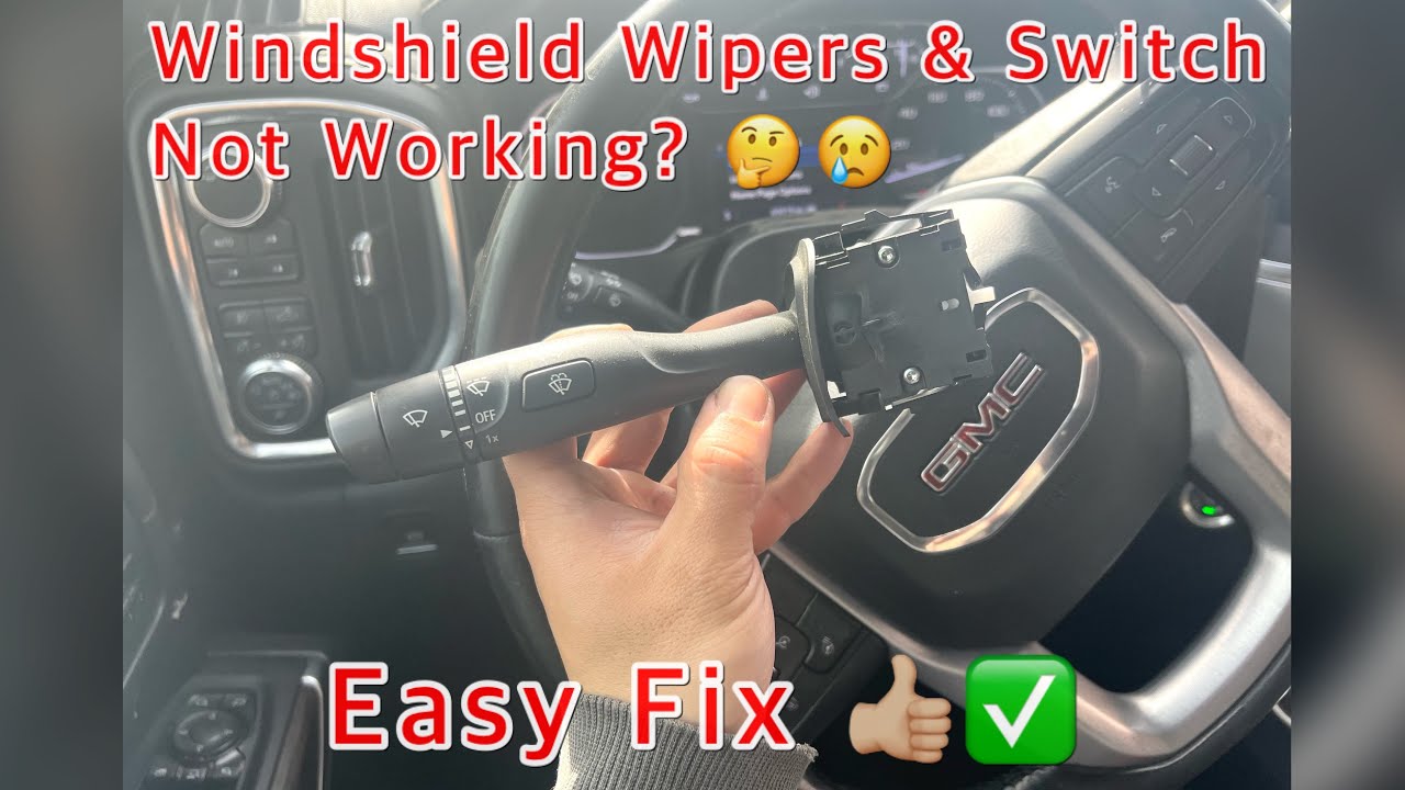 GMC Sierra Windshield Wiper Switch Not Working? 🤔 Easy Simple Fix In 10 Minutes 👍🏼✅💯